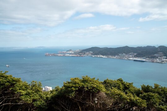 Panoramic View Of Kanmon Strait Coastline
