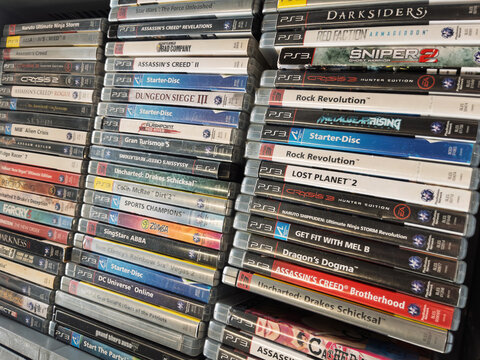 Video Game Collection Featuring Popular Titles and Genres