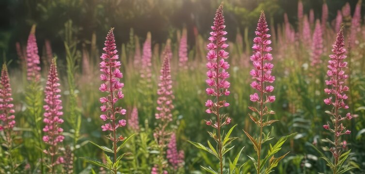 Delicate pink sainfoin flowers bloom in the wild  ,  pink flowers,  delicate petals
