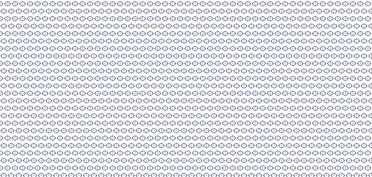 Seamless white navy blue oval ellipse geometric chain repeat pattern elegant minimal background vector illustration decorative wallpaper textile design surface art nautical fabric