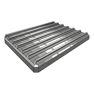 Corrugated Metal Sheet Illustration - Industrial Roofing and Siding Material.