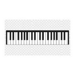 Fototapeta premium Black and white piano keyboard illustration