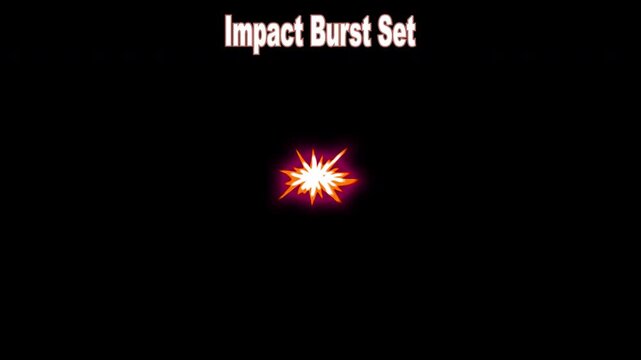 Purple And Orange Impact Burst Particle Animation On Black Background