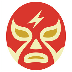 Obraz premium Luchador Style Mask Graphic for Sports Entertainment and Cultural Representation