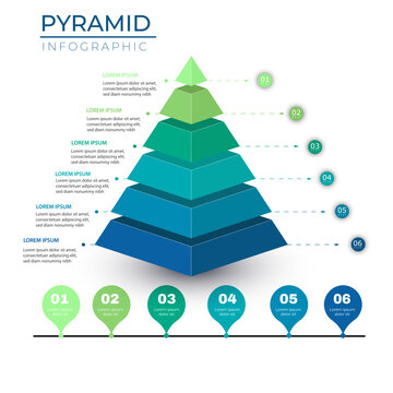Minimal pyramid infographic layout with structured levels for clear information flow | Professional diagram template perfect for business planning, process hierarchy, and data visualization