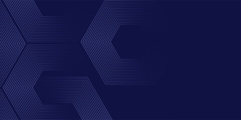 Fototapeta premium Abstract modern dark blue dynamic polygon shape gradient template business background