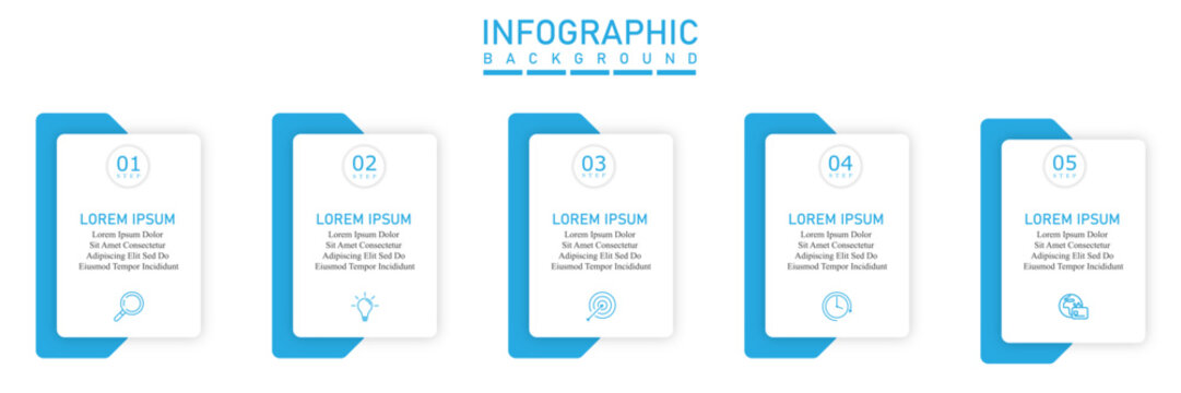 Elegant arrow timeline infographic template, 5-step business workflow chart for corporate reports and presentations.