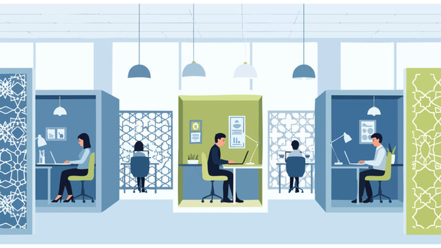 Modern Coworking Space Office Pods for Remote Work and Collaboration