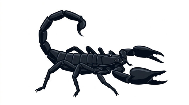 Black Scorpion Silhouette Vector Illustration