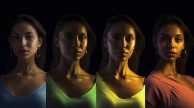 A cinematic exploration of color and light through the lens of a singular, striking portrait.