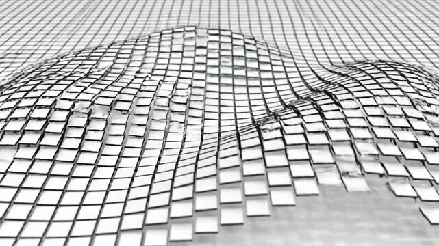 Wire mesh grid pattern closeup.