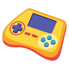 portable video game handheld toy flat color vector illustration template design © katsumatakun