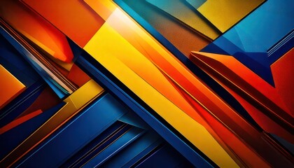 Dynamic Abstract Background with Geometric Shapes and Vibrant Colors.