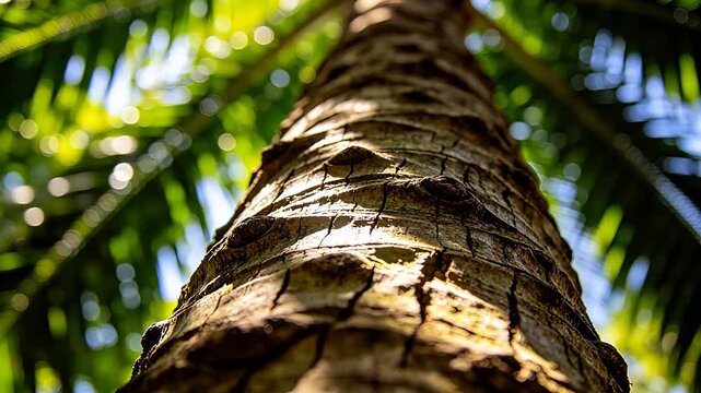 Close-up of tree trunk bark texture in natural forest