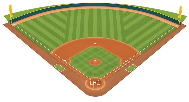 Baseball field illustration