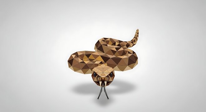 Geometric snake illustration
