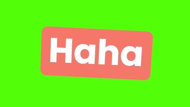 Haha sign: The word Haha stands out against a backdrop of vivid green, ready to add a humorous touch to any creative project.