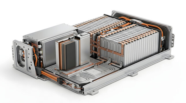 Electric vehicle battery module with segmented lithium cells and structural housing for high capacity energy storage applications