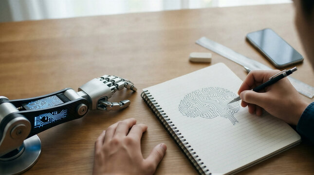 a close up of a person writing on a notebook with a pen