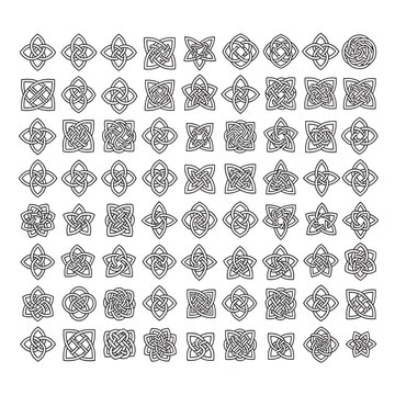 Collection of Intricate Celtic Knot Designs - A Variety of Traditional Patterns.