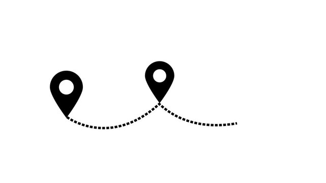 Simple Black Map Location Pinpoint Icon Design