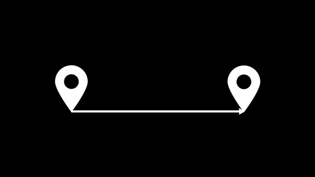 Minimalist White Location Pinpoint Icon Design