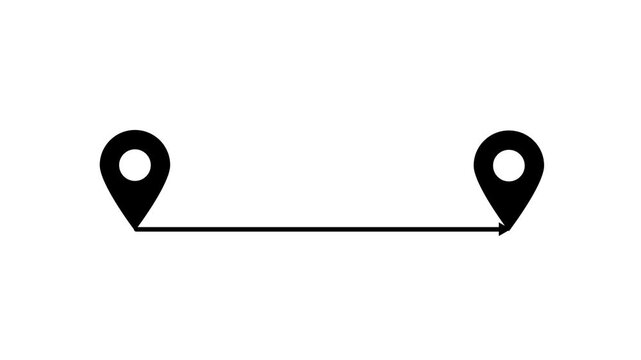 Simple Black Map Location Pinpoint Icon Design