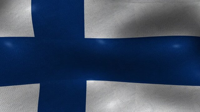 Finland Finnish Flag Textured Background Waving