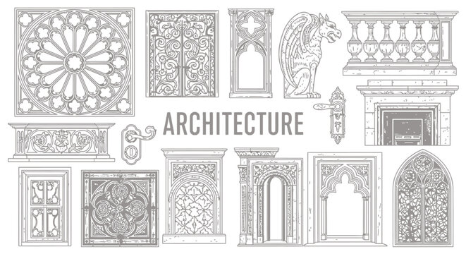Architectural elements and designs collection.