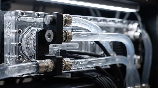Transparent cooling manifold inside advanced compute rack