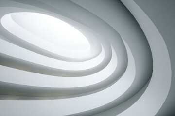 Fototapeta premium Abstract circular gradient design with soft curves and light illumination
