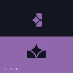 Fototapeta premium Modern Minimal Logo Design Template Abstract Branding Icon Vector