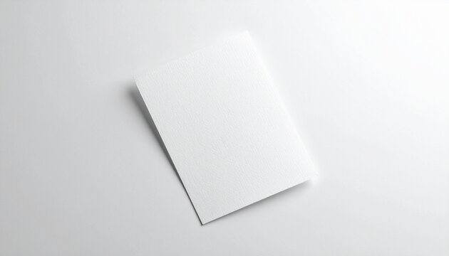 Blank white brochure or booklet mockup positioned on a clean, minimalist white background, ideal for design presentations and branding showcases