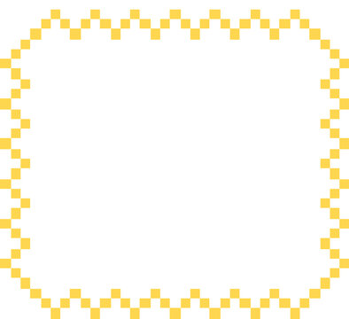 zig zag banner border frame pixel art