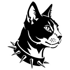 Silhouette portrait of a ferocious cat © Breck