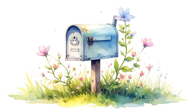 A storybook illustration of small mailbox
