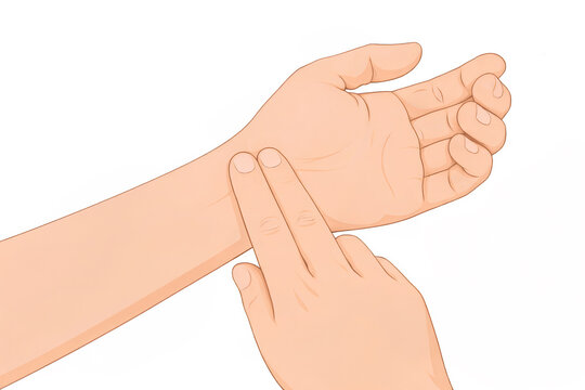 Radial Pulse Check on Wrist During Medical Examination