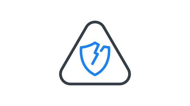Animated vulnerability icon representing cyber risk, system weakness, and threat exposure. Ideal for cybersecurity platforms, risk analysis tools, and security monitoring systems.