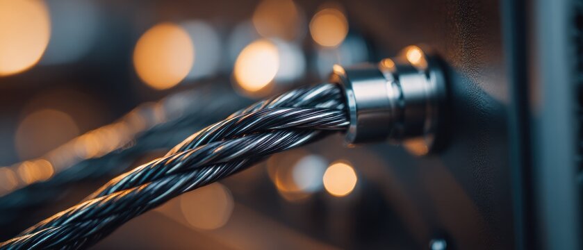 Close up of industrial cable