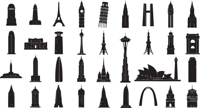 Famous landmarks and monuments from around the world
