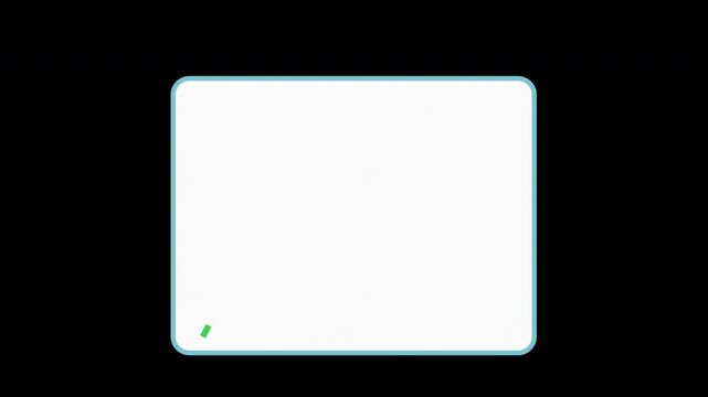 business graph showing growth in browser window tab animation transparent background with alpha channel.