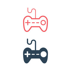 Minimal gaming symbol. Stream modern games. Wireless controller icons set vector. © Muhammad
