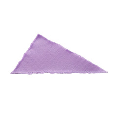 Fototapeta premium A single triangular shape featuring a textured purple surface with a soft watercolor paint effect isolated on transparent background