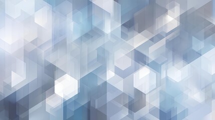 Obraz premium Geometric Harmony: A captivating abstract design, formed by interconnected geometric shapes and soft color gradients, evoking a sense of modernism and technological sophistication.