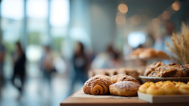 Artisan Bakeshop Showcase: An inviting tableau of freshly baked breads and pastries takes center stage, evoking the inviting aroma of a neighborhood bakeshop, offering a visual treat.