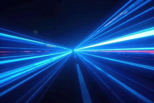 An abstract image of neon blue afterimage with high-speed diagonal lines, creating a dynamic and vibrant visual effect , colorful, digital