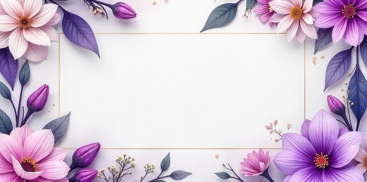 An elegant purple watercolor floral funeral program design with a keepsake, featuring delicate flowers and a timeless aesthetic , serenity, celebration