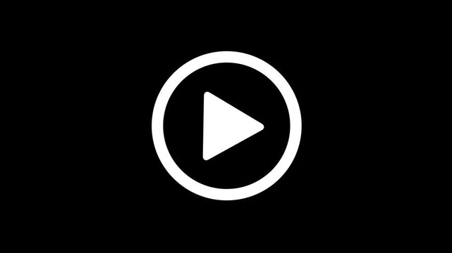 Neon Play button icon. id rendering. Press to play. Glowing blue color play button on black background. media player button, Neon glowing Play button sign.