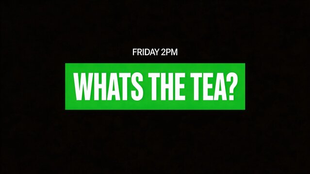 Tea event announcement