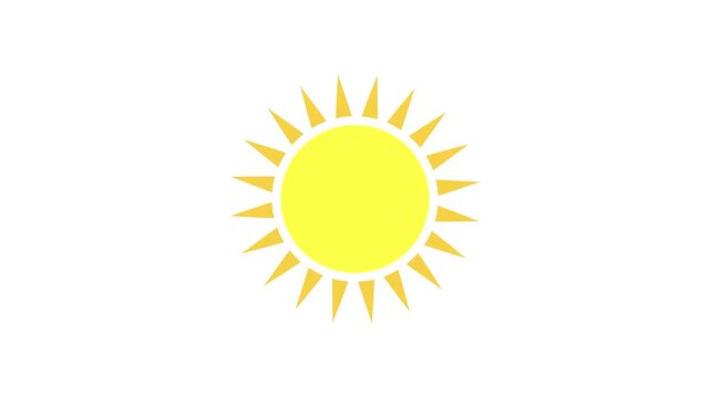 Vector Illustration of a a yellow and orange sun on a black background.